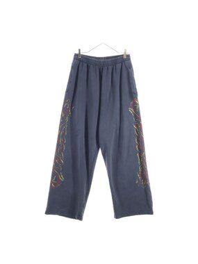 Balenciaga Side Logo Print Baggy Sweatpants Black Pants